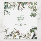 Rustic Eucalyptus Leaves Greenery Wedding Wijn Etiket (Enkel label)