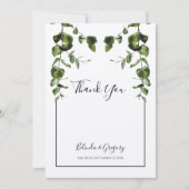 Rustic Eucalyptus Leaves Weddenschap Hartelijk dan Bedankkaart (Voorkant)
