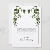 Rustic Eucalyptus Leaves Weddenschap Hartelijk dan Bedankkaart (Achterkant)