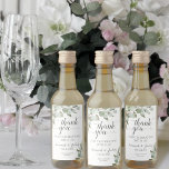 Rustic Eucalyptus Leaves Weddenschap Mini Wijn Etiket<br><div class="desc">Deze miniatuuretiketten van wijnflessen zijn perfect voor het toevoegen aan een bruiloft-zak om speciale gasten, familie of leden van je bruidsfeestje te bedanken. Ze zijn voorzien van een elegant bohemisch ontwerp met handbeschilderde sprigs van eucalyptusbladeren en bladeren in schoppen van sage, munt en mos groen. Er is de calligrafie van...</div>