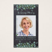 Rustic Eucalyptus Memorial Funeral Prayer Kaart (Voorkant)