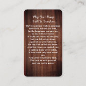 Rustic Eucalyptus Memorial Prayer Kaart Funeral Contactkaartje (Achterkant)