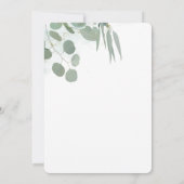 Rustic Eucalyptus Minimal Chic Greenery Wedding Kaart (Achterkant)