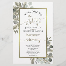 Rustic Eucalyptus & Pine Budget Weddenprogramma