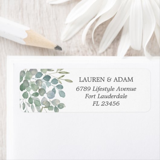 Rustic Eucalyptus Sage Green Foliage Wedding Etiket (Insitu)
