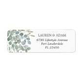 Rustic Eucalyptus Sage Green Foliage Wedding Etiket (Voorkant)