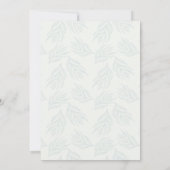 Rustic Eucalyptus Sage Green Wedding Invitation Kaart (Achterkant)