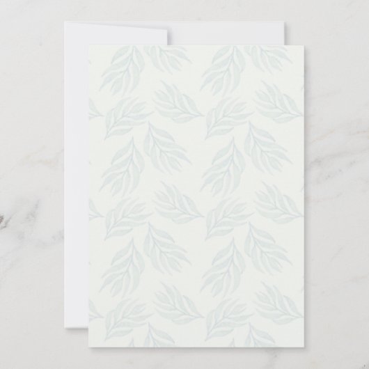 Rustic Eucalyptus Sage Green Wedding Invitation Kaart (Achterkant)