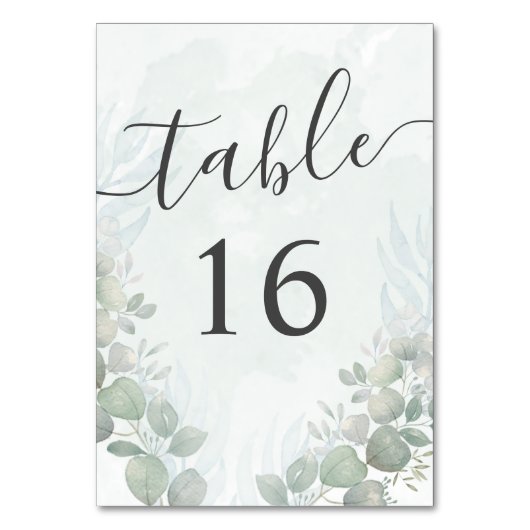 Rustic Eucalyptus Sage Green Wedding Kaart (Achterkant)