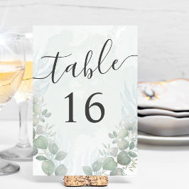 Rustic Eucalyptus Sage Green Wedding Kaart