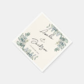 Rustic Eucalyptus Sage Green Wedding Napkins Servet (Hoek)