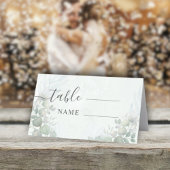 Rustic Eucalyptus Sage Green Wedding Plaatskaartje