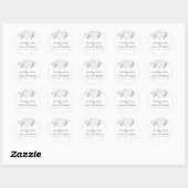 Rustic Eucalyptus Simple Floral Waterverf Wedding Ronde Sticker (Vel)