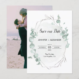 Rustic Eucalyptus sla de datumkaart op Kaart