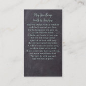 Rustic Eucalyptus Slate Memorial Prayer Kaart Contactkaartje (Achterkant)