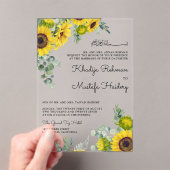 Rustic Eucalyptus Sunflower Islamic Muslim Wedding Acryl Uitnodigingen (Insitu (Draagbaar))