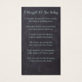 Rustic Eucalyptus Sympathie Funeral Prayer Kaart (Achterkant)