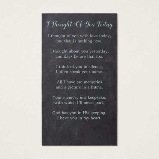 Rustic Eucalyptus Sympathie Funeral Prayer Kaart (Achterkant)