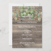 RUSTIC EUCALYPTUS TIMBER WEDDING INVITATION KAART (Voorkant)