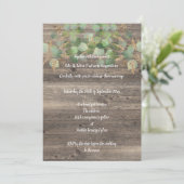 RUSTIC EUCALYPTUS TIMBER WEDDING INVITATION KAART (Staand voorkant)