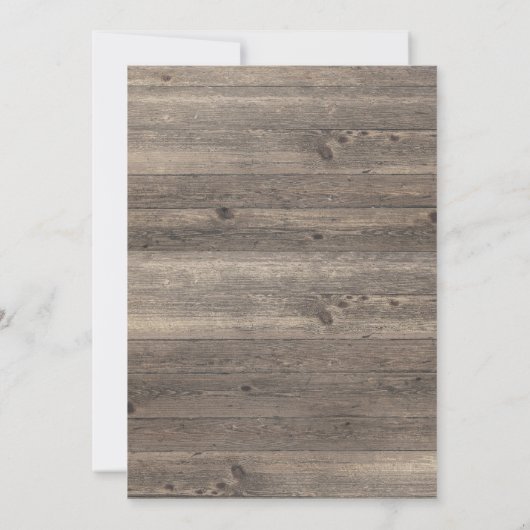 RUSTIC EUCALYPTUS TIMBER WEDDING INVITATION KAART (Achterkant)