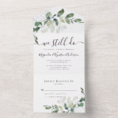 Rustic Eucalyptus Vow Renewal All In One Uitnodiging (Binnen)