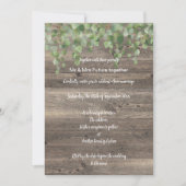 RUSTIC EUCALYPTUS WATERFALL WEDDING INVITATION KAART (Voorkant)