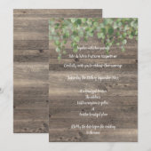 RUSTIC EUCALYPTUS WATERFALL WEDDING INVITATION KAART (Voorkant / Achterkant)