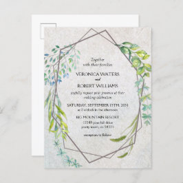 Rustic Eucalyptus Waterverf Greenery Wedding Uitnodiging Briefkaart