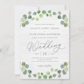 Rustic Eucalyptus Wedding REU Bedankkaart (Voorkant)