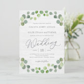 Rustic Eucalyptus Wedding REU Bedankkaart (Staand voorkant)