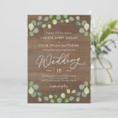 Rustic Eucalyptus Wedding REU Bedankkaart (Staand voorkant)