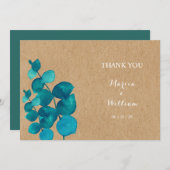 Rustic Eucalyptus Woodland Weddenschap Bedankkaart (Voorkant / Achterkant)