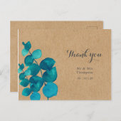 Rustic Eucalyptus Woodland Weddenschap Briefkaart (Voorkant / Achterkant)