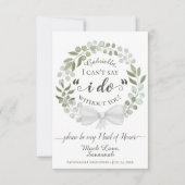 Rustic Eucalyptus Wreath be my Maid of Honor Kaart (Voorkant)