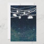 Rustic Evening Night Sky Mason Jar Lights Wedding Kaart (Achterkant)