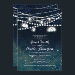 Rustic Evening Night Sky Mason Jar Lights Wedding Kaart<br><div class="desc">Aanpassen voor elke gebeurtenis.</div>