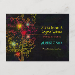 Rustic Evening Rural Wedding Save the Date Aankondigingskaart