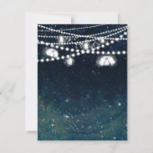 Rustic Evening Sky Mason Jar Lights Wedding RSVP Kaart (Achterkant)