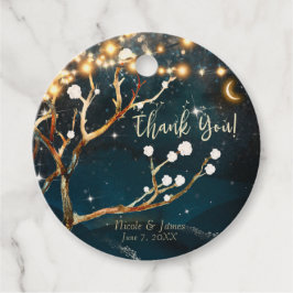 Rustic Evening Tree Lights Sterrennacht Wedding Bedankjes Labels
