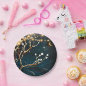 Rustic Evening Tree Lights Sterrennacht Wedding Papieren Bordje (Feest)