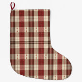 Rustic Evergreen & Cranberry Pet Stocking Grote Kerstsok (Voorkant)