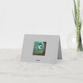 Rustic Evergreen Pine Chickadee Bedankkaart (Achterkant)