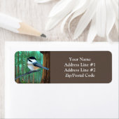 Rustic Evergreen Pine Chickadee Etiket (Insitu)