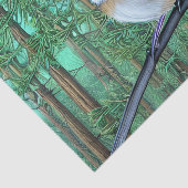 Rustic Evergreen Pine Chickadee Tissuepapier (Detail)