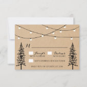 Rustic Evergreen Pine Tree Wedding RSVP-kaarten RSVP Kaartje (Voorkant)