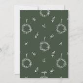 Rustic Evergreen Slinger Boog Foto Kerstmis Feestdagenkaart (Achterkant)