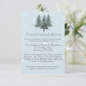 Rustic Evergreen Winter Pine Trees Accommodations Informatiekaartje (Staand voorkant)