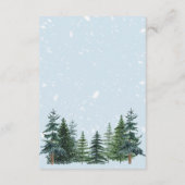 Rustic Evergreen Winter Pine Trees Accommodations Informatiekaartje (Achterkant)