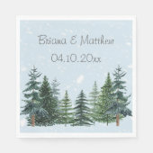 Rustic Evergreen Winter Pine Trees Servet (Voorkant)